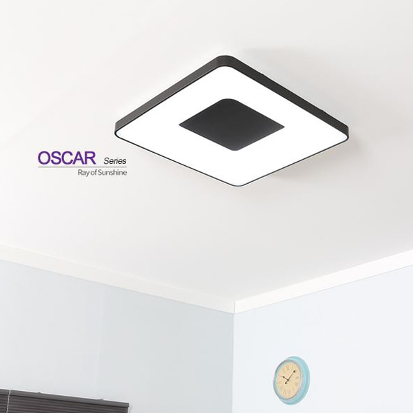 LED 오스카 거실등 110W(일체형)/블랙