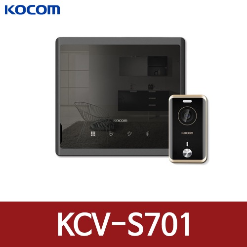 코콤 아날로그 KCV-S701 블랙 4선식 비디오폰